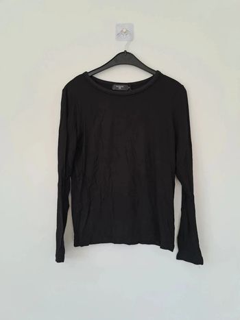 T-shirt noir manches longue Deeluxe