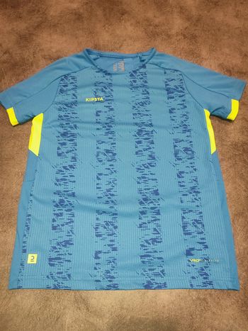 t-shirt de foot bleu
