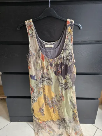 robe grise verte jaune Bramante