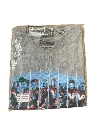 T-Shirt Marvel Avengers Endgame taille M Gris avec représentation des héros neuf