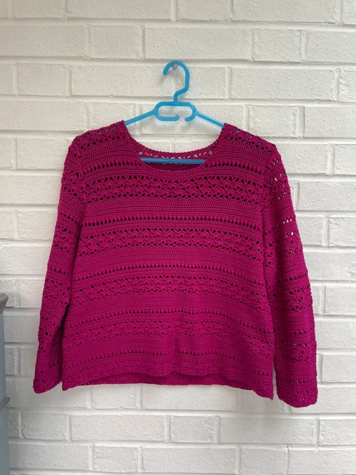 Pull tricoté fait main 38