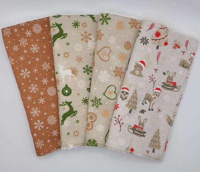 Serviette de table noel fait main