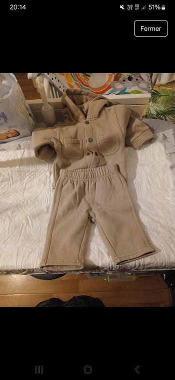 Ensemble beige 3 mois