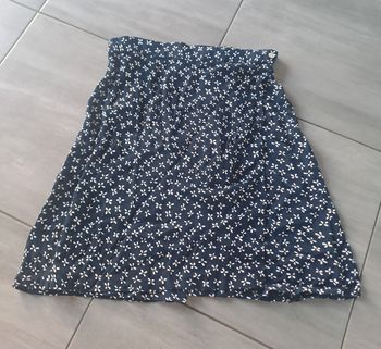 Jupe short légère bleu blanc M&S Mode