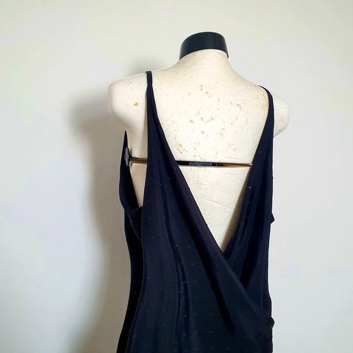Robe noire avec strass noir L, dos nu Mango - photo numéro 2