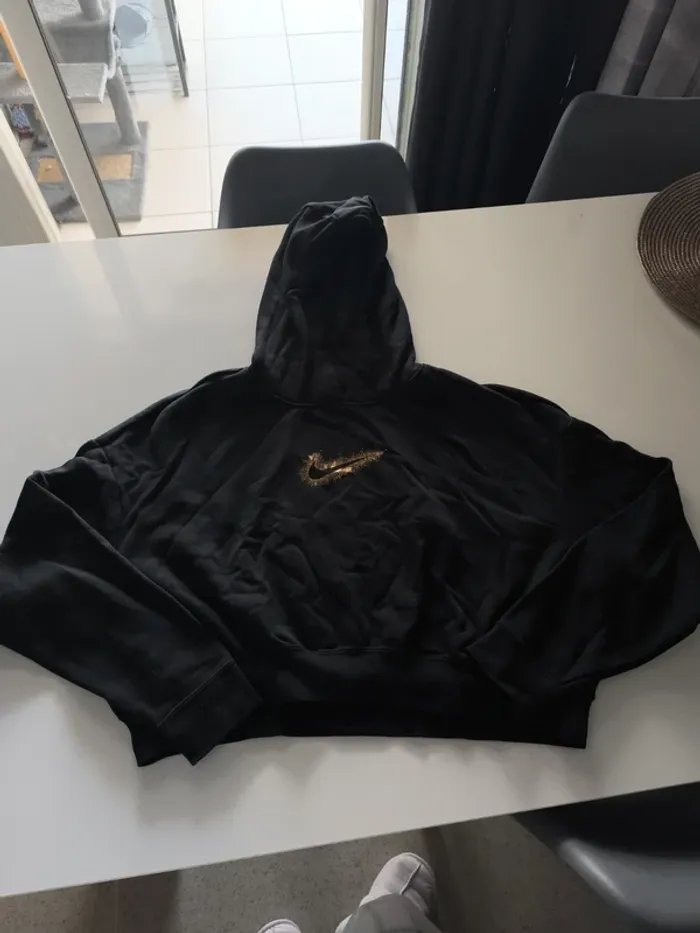 Sweat capuche femme court