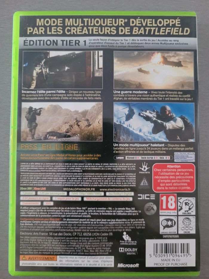 Jeux vidéo xbox 360 medal of honor tier 1 édition - photo numéro 2