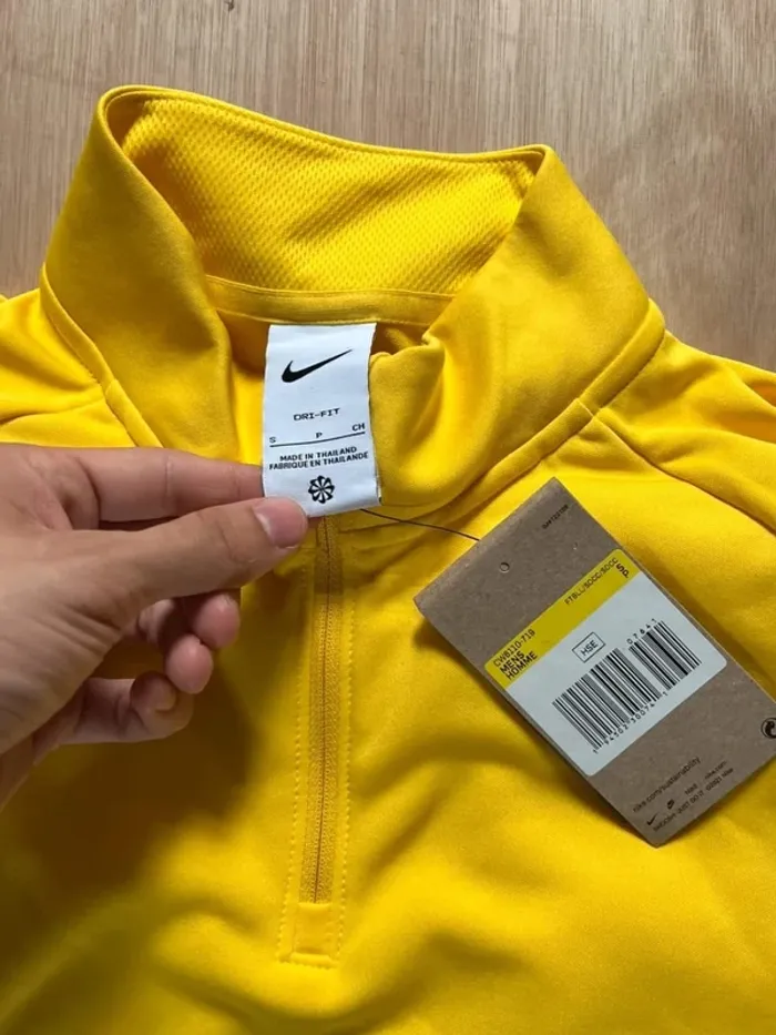 Nike Sweat 1/4 Zip Homme Academy 21 Drill Top S Jaune - photo numéro 2