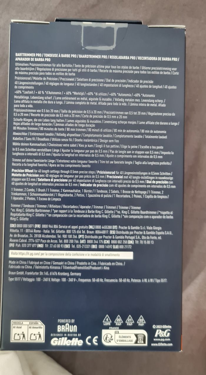 Tondeuse à barbe gillette braun - photo numéro 2