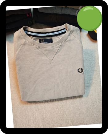 Sweatshirt Fred Perry Authentique M6313 - Beige/Écru - Très Bon État