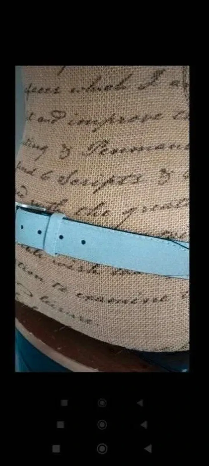 Ceinture suédine grise 120 cm boucle argenté - photo numéro 4