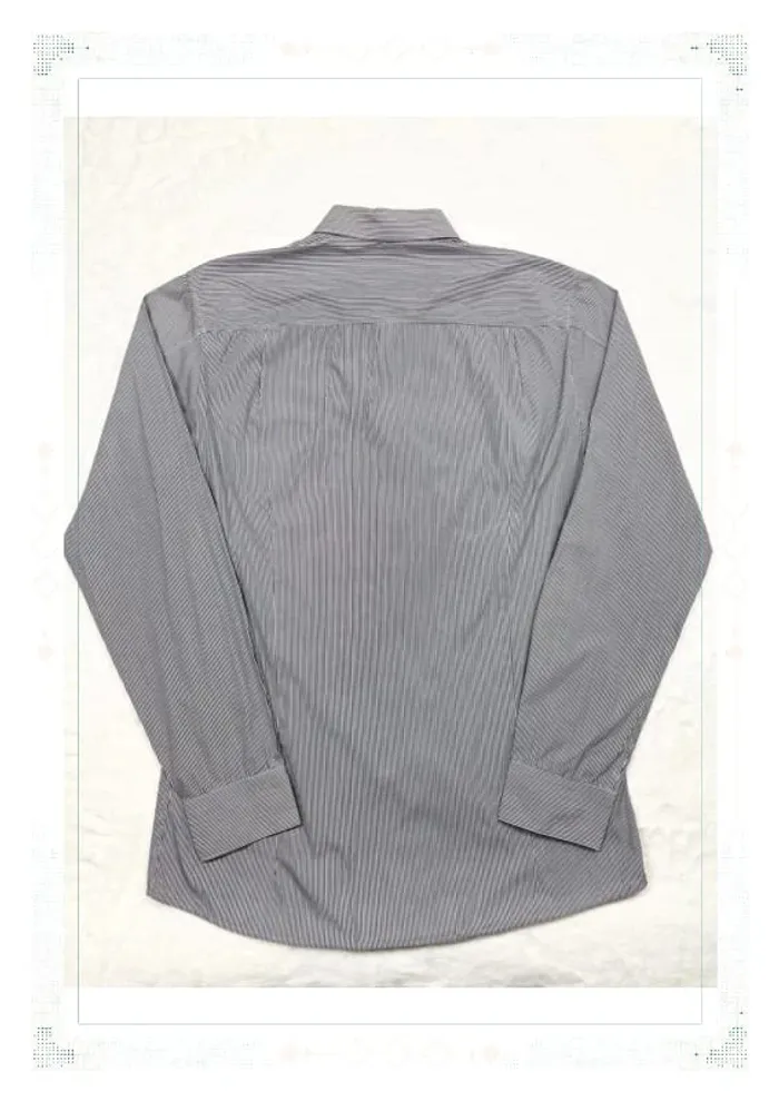 Hugo Boss chemise à rayures bleu et blanc coton homme L - photo numéro 3