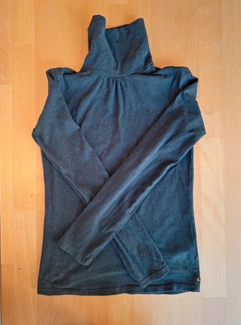T-shirt manche longue col roulé noir enfant Okaïdi 12 ans