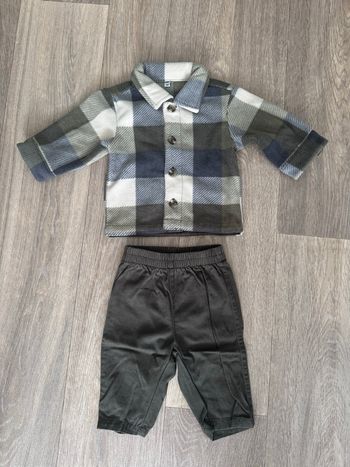 Ensemble chemise pantalon bébé - taille 3 mois 