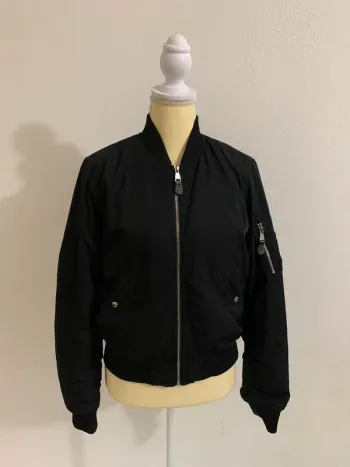 Veste bomber noire Bershka - Taille S