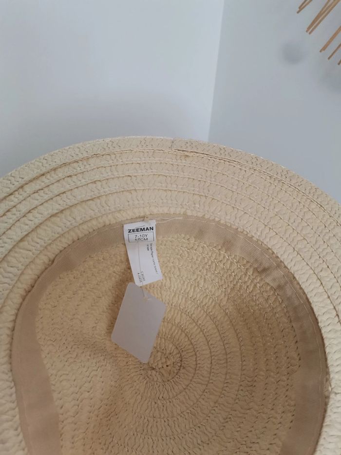 Chapeau de paille neuf primark 7/10 ans - photo numéro 3