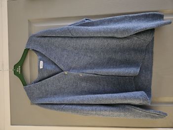 Gilet bleu chaud col en V - Bleu - Taille XL - Cache Cache