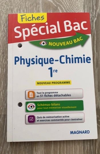 Fiches Spécial Bac Physique-Chimie 1ère