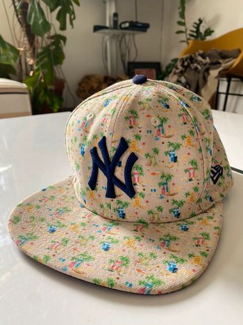 Casquette new era baseball liberty flower fleurs palmier