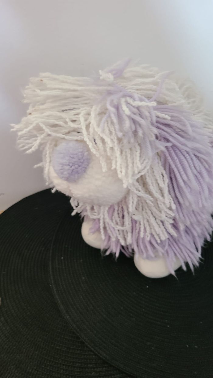 Peluche vintage violette Kenner Fluppy Dog des années 1980 en laine pour chien - photo numéro 3