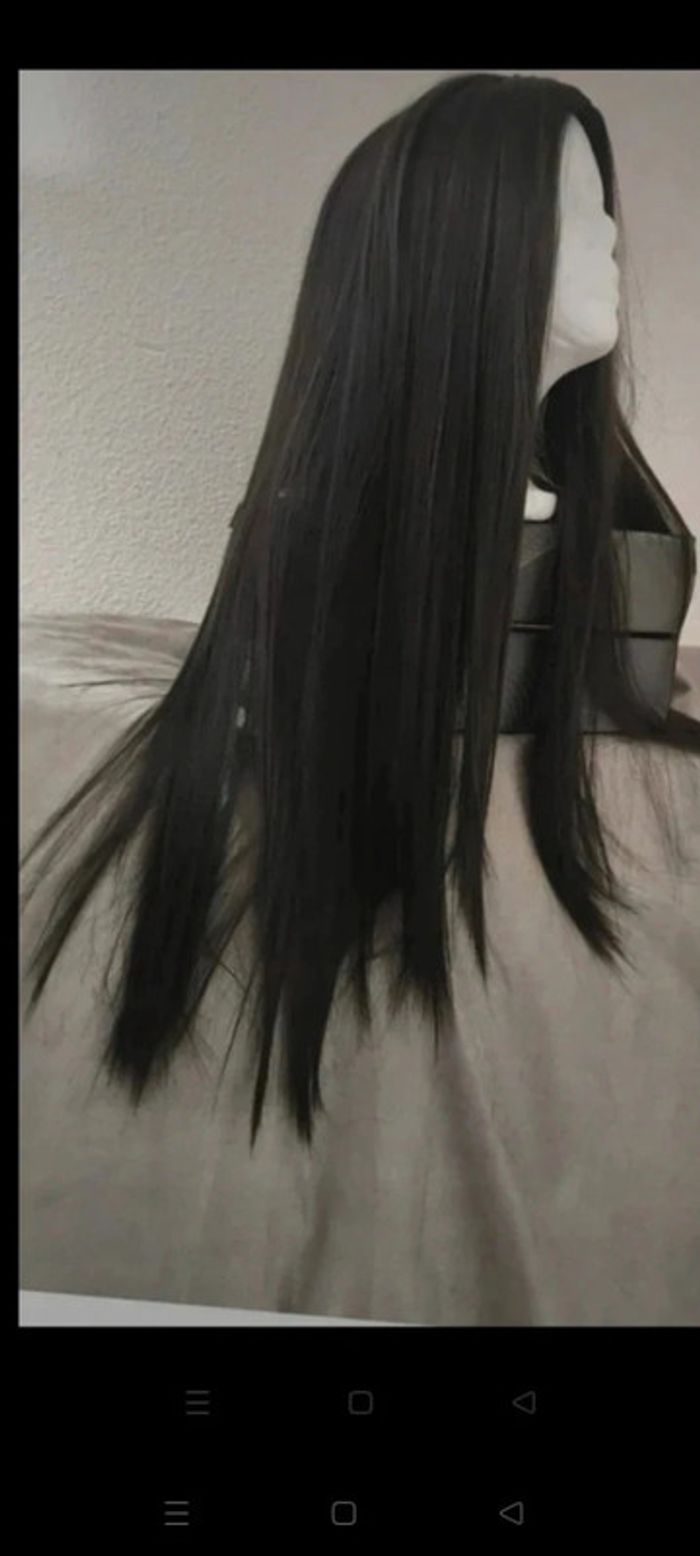 💯 promo 💯 Perruque Naturelle Noir Ébène Luxe - photo numéro 3