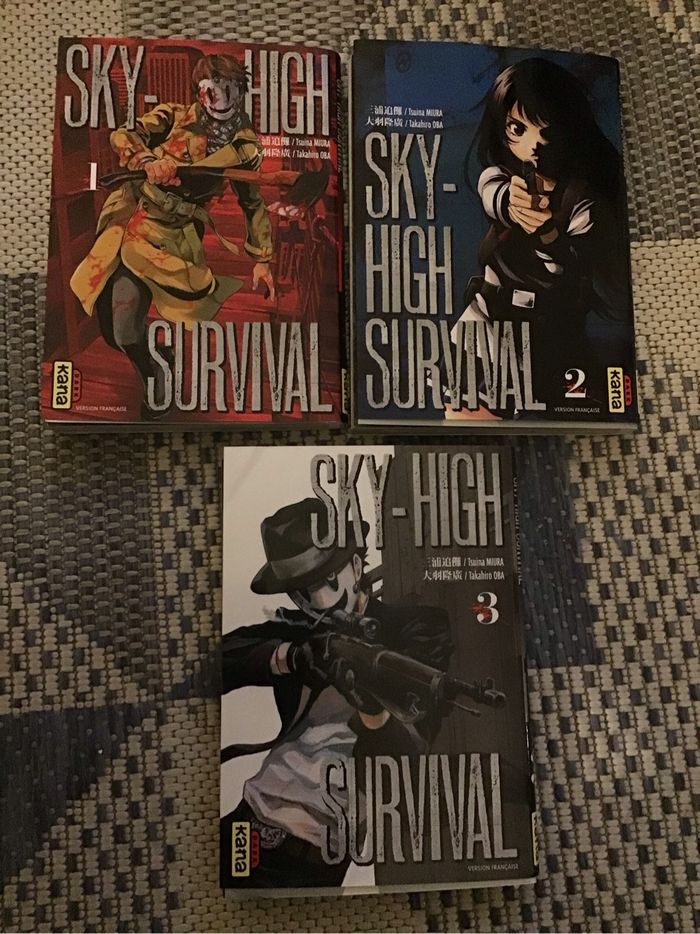Lot 3 mangas Sky-High Survival très bon état kana livres