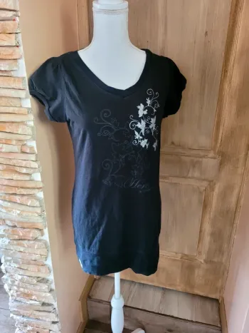 Tee shirt long taille L noir hero by wrangler