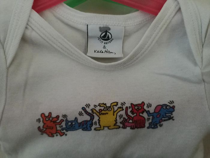 Lot 3 bodies Petit Bateau x Keith Haring 12m - photo numéro 4