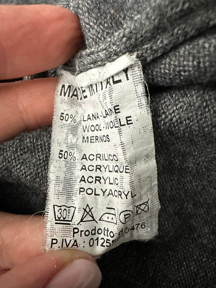 Pull gris moucheté en laine mérinos TS - photo numéro 6