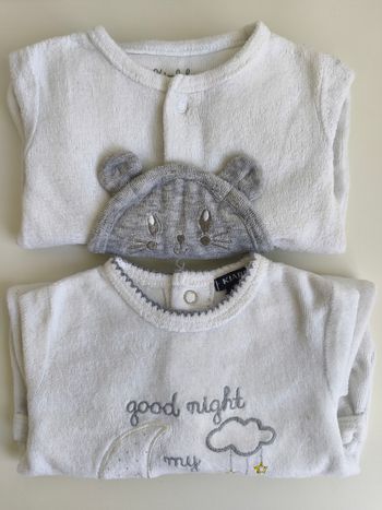 Lot de 2 pyjamas naissance
