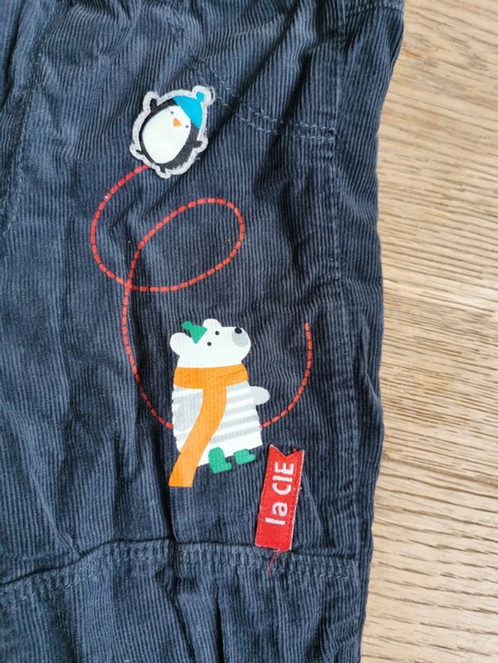 Pantalon velour doublé la Cie des petits 9 mois - photo numéro 2