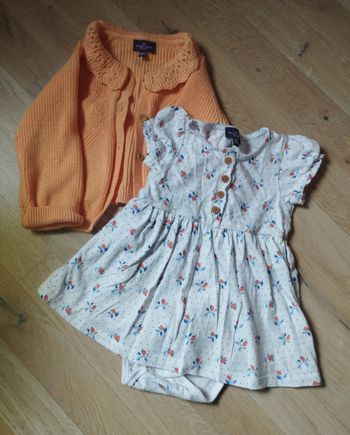 Ensemble robe et gilet fille 18 mois sergent major