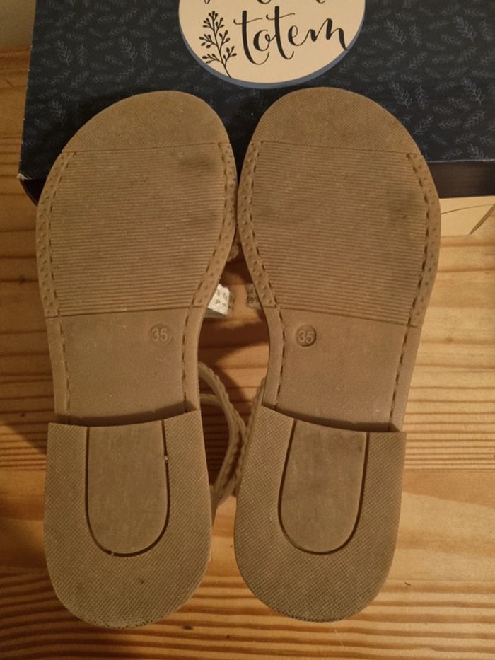 Sandales fille blanche taille 35 - photo numéro 8