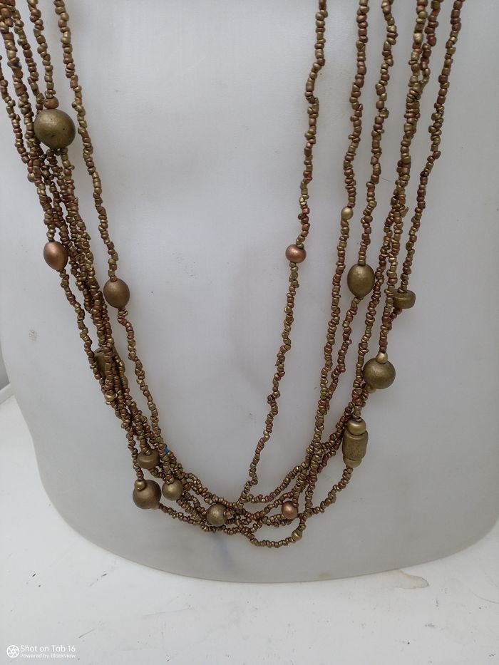 Ancien collier très long sautoir année 60 environ - photo numéro 2