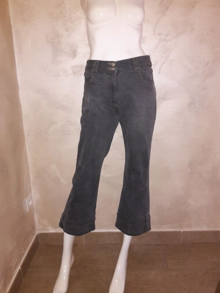 Pantacourt en jeans gris foncé T38