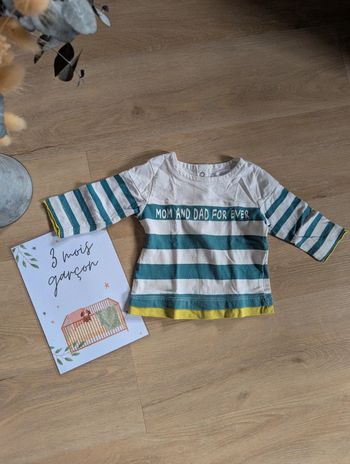 T-shirt manche longue Kitchoun 3 mois