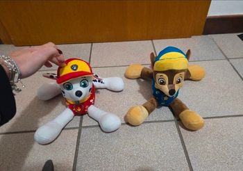 Lot 2 peluche pat patrouille Chase et Marcus