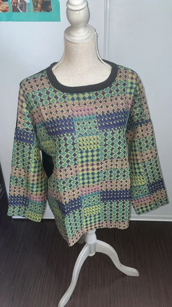 Pull Made In Sens modèle XIPOB Faïence Anis T.38/40 – Neuf avec étiquette