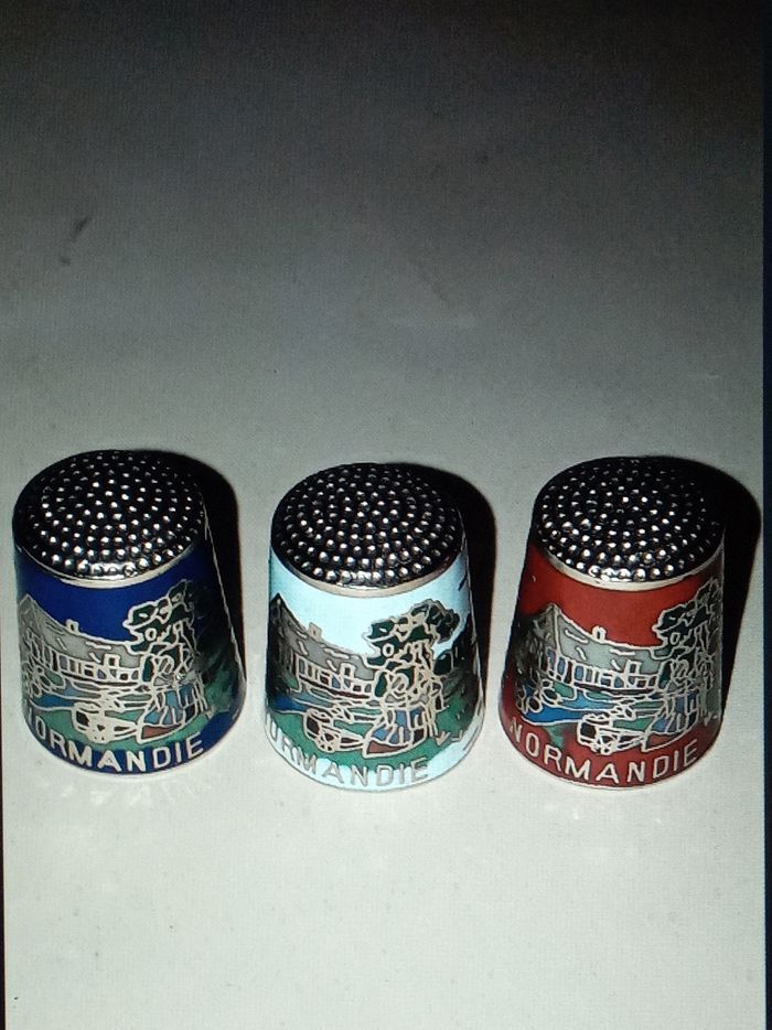 Lot de 3 dès métalliques "Normandie"