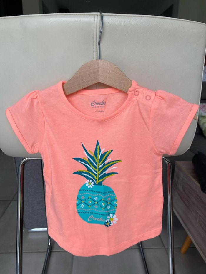 Lot de 3 tee-shirts manches courtes 12 mois - photo numéro 5
