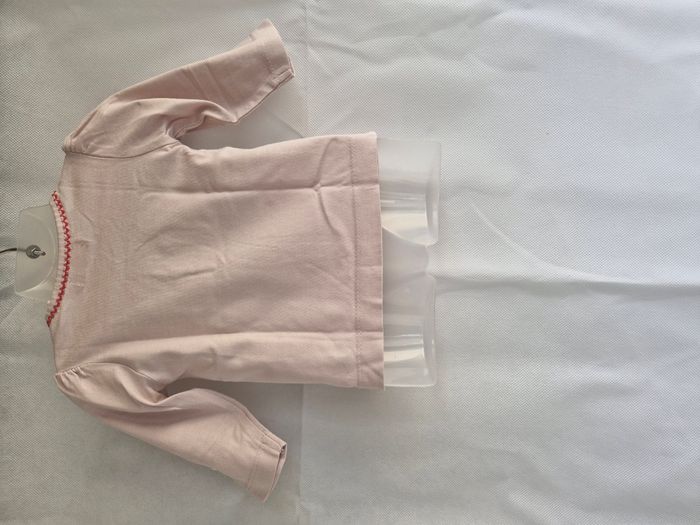 T-shirt manches longues fille 3 mois Tissaia Rose pâle Rose fuchsia - photo numéro 5