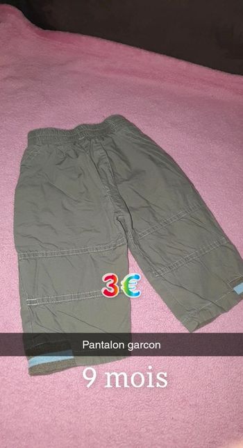 Pantalon garçon 9 mois
