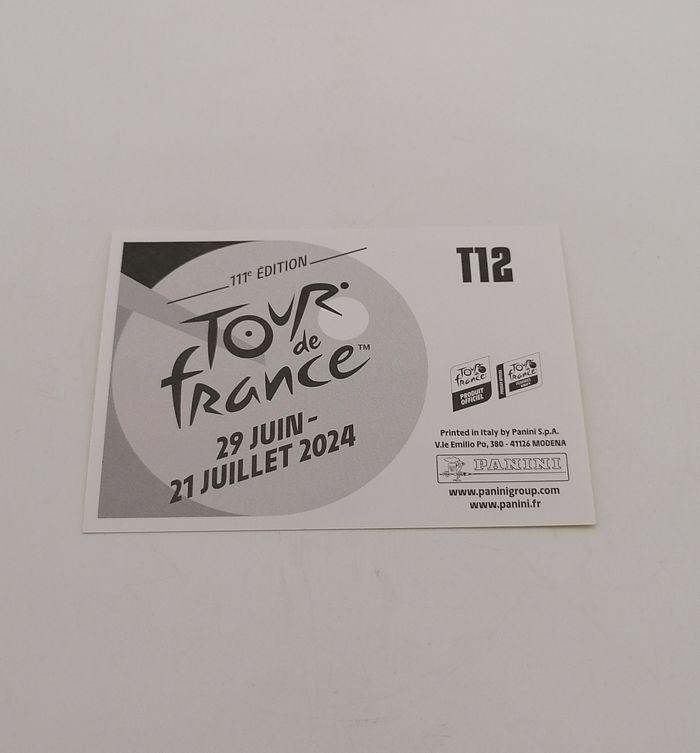 Panini Tour de France 2024 sticker N° T12. - photo numéro 3