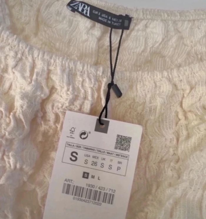 Haut croc top dentelle Zara taille S Neuf - photo numéro 4