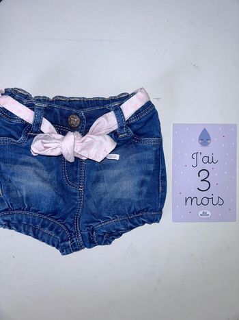 Short en jean 3 mois