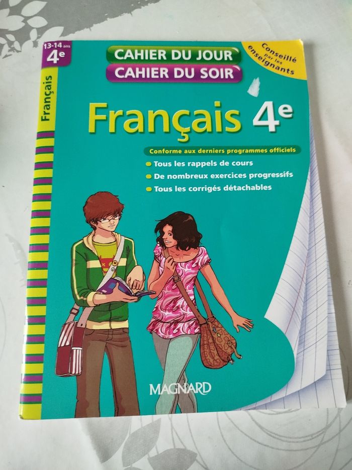Cahier du jour et du soir français 4e