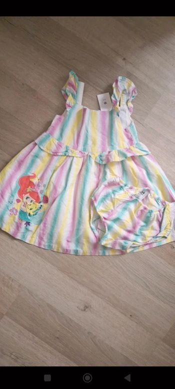 Robe manches courtes + culotte la petite sirène