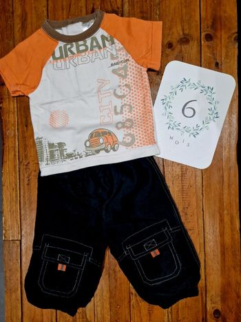 Ensemble pantalon + t-shirt 6 mois