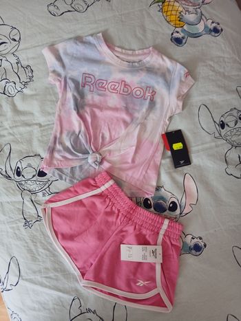 Reebok Ensemble Big Tie Dye T-Shirt et Short Survêtement Fille