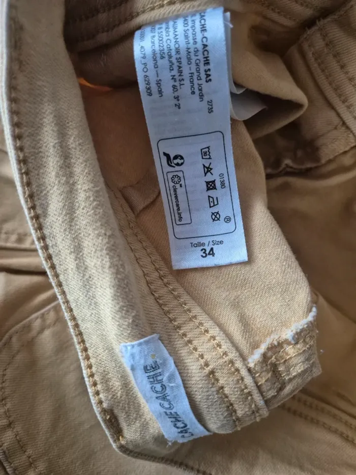 Pantalon jaune cache cache 34 - photo numéro 5